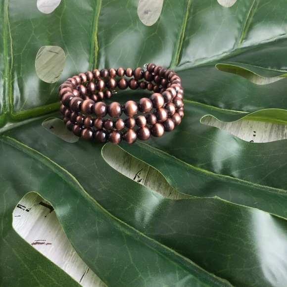 Copper Navajo Pearl Western Wrap Bracelet NWT - Picture 2 of 6